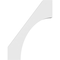 Ekena Millwork 3 1/2-in. W x 24-in. D x 32-in. H Westlake Architectural Grade PVC Knee Brace BRCP035X24X32WTL - alternate 6